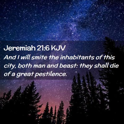 Jeremiah 21:6 KJV Free Bible Images