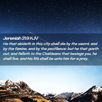 Jeremiah 21:9 KJV Free Bible Images