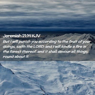 Jeremiah 21:14 KJV Free Bible Images