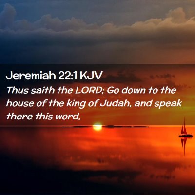 Jeremiah 22:1 KJV Free Bible Images