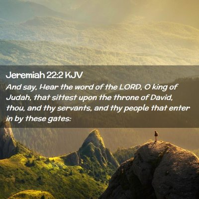 Jeremiah 22:2 KJV Free Bible Images