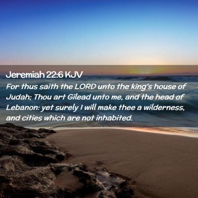 Jeremiah 22:6 KJV Free Bible Images