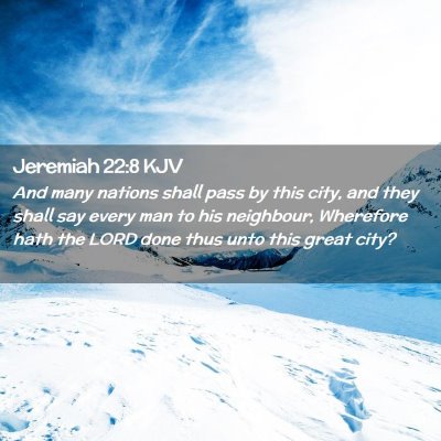 Jeremiah 22:8 KJV Free Bible Images