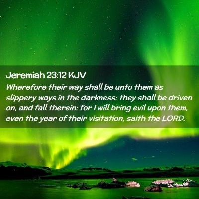 Jeremiah 23:12 KJV Free Bible Images