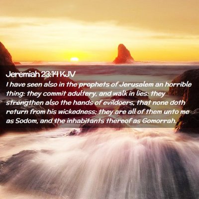 Jeremiah 23:14 KJV Free Bible Images