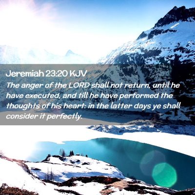 Jeremiah 23:20 KJV Free Bible Images