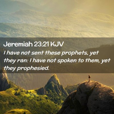 Jeremiah 23:21 KJV Free Bible Images