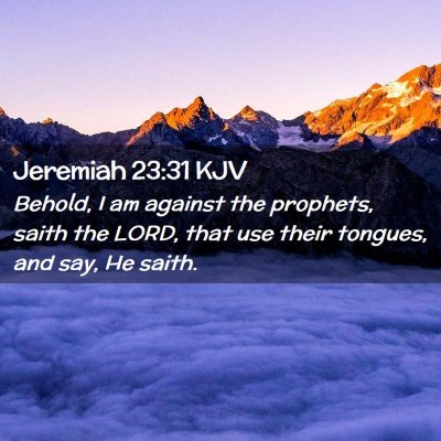 Jeremiah 23:31 KJV Free Bible Images