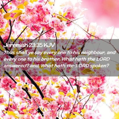 Jeremiah 23:35 KJV Free Bible Images