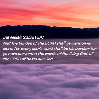 Jeremiah 23:36 KJV Free Bible Images