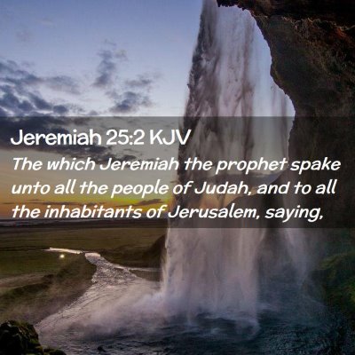 Jeremiah 25:2 KJV Free Bible Images