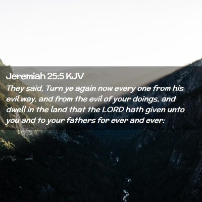 Jeremiah 25:5 KJV Free Bible Images