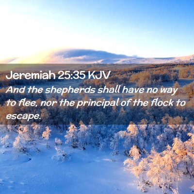 Jeremiah 25:35 KJV Free Bible Images