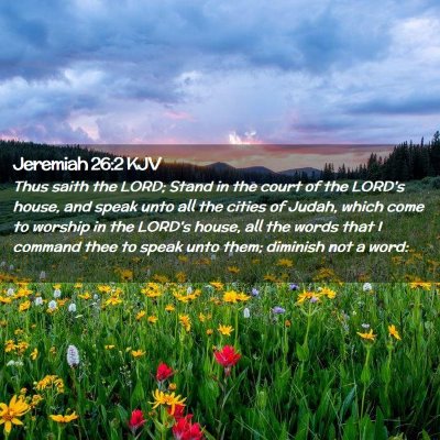 Jeremiah 26:2 KJV Free Bible Images