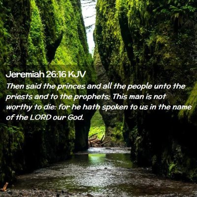 Jeremiah 26:16 KJV Free Bible Images