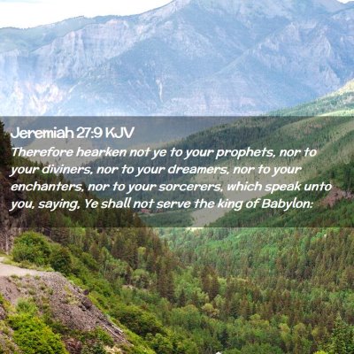 Jeremiah 27:9 KJV Free Bible Images