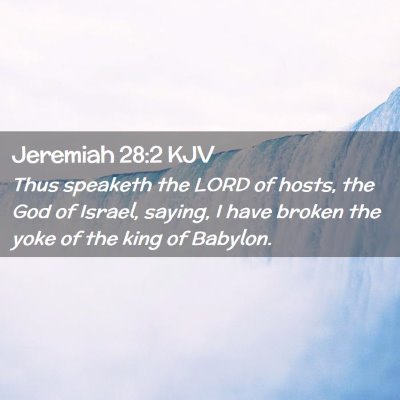 Jeremiah 28:2 KJV Free Bible Images