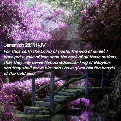 Jeremiah 28:14 KJV Free Bible Images