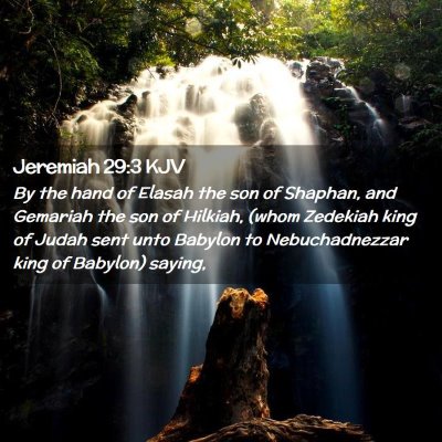 Jeremiah 29:3 KJV Free Bible Images