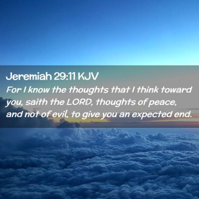 Jeremiah 29:11 KJV Free Bible Images