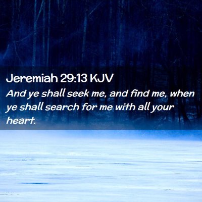 Jeremiah 29:13 KJV Free Bible Images