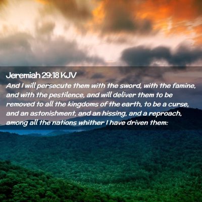 Jeremiah 29:18 KJV Free Bible Images