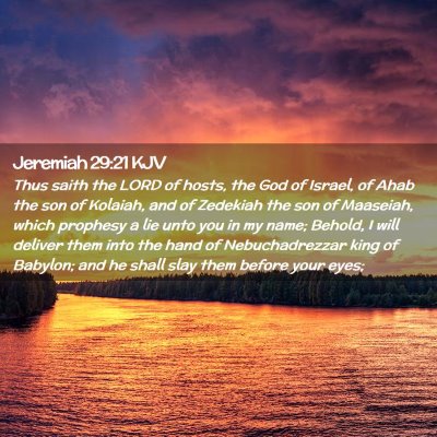 Jeremiah 29:21 KJV Free Bible Images