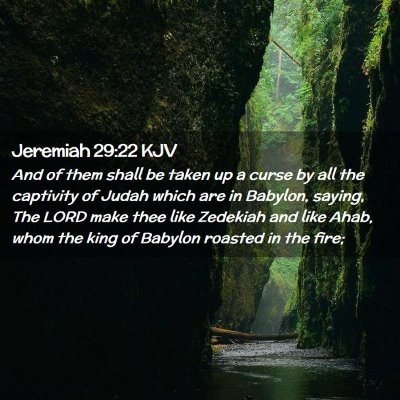 Jeremiah 29:22 KJV Free Bible Images