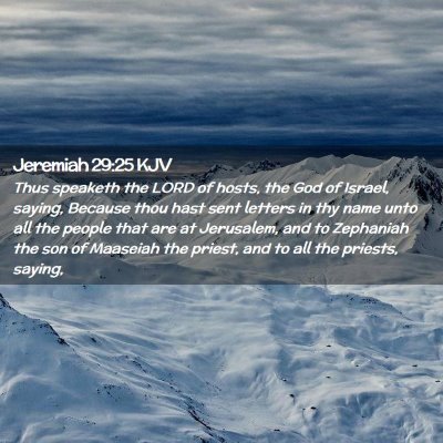 Jeremiah 29:25 KJV Free Bible Images