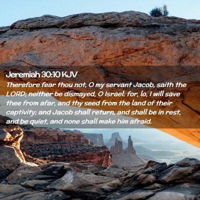 Jeremiah 30:10 KJV Free Bible Images