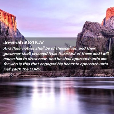 Jeremiah 30:21 KJV Free Bible Images