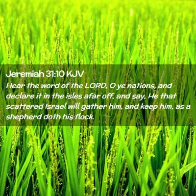 Jeremiah 31:10 KJV Free Bible Images