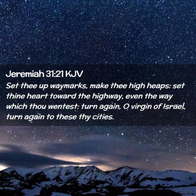 Jeremiah 31:21 KJV Free Bible Images