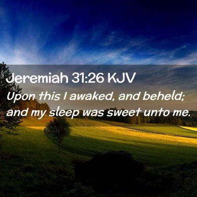 Jeremiah 31:26 KJV Free Bible Images