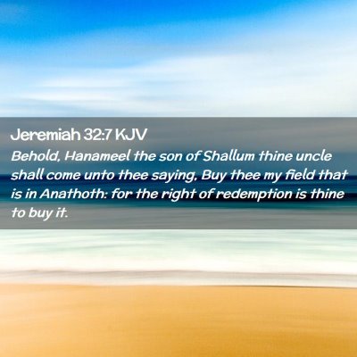 Jeremiah 32:7 KJV Free Bible Images