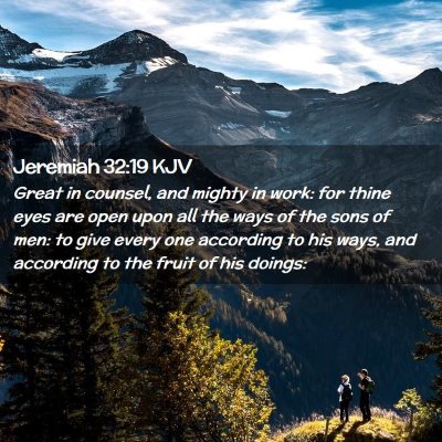 Jeremiah 32:19 KJV Free Bible Images