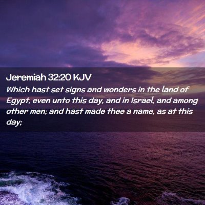 Jeremiah 32:20 KJV Free Bible Images