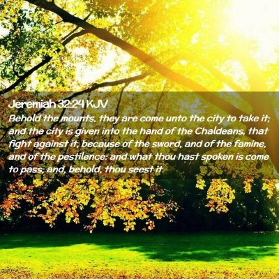 Jeremiah 32:24 KJV Free Bible Images