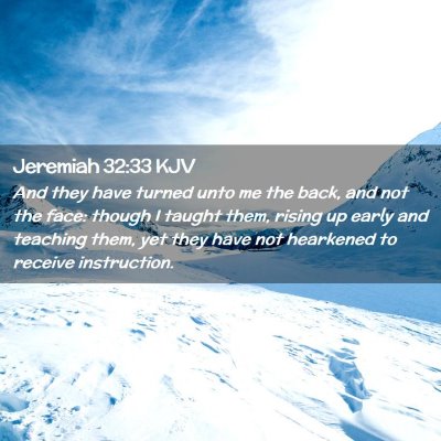 Jeremiah 32:33 KJV Free Bible Images