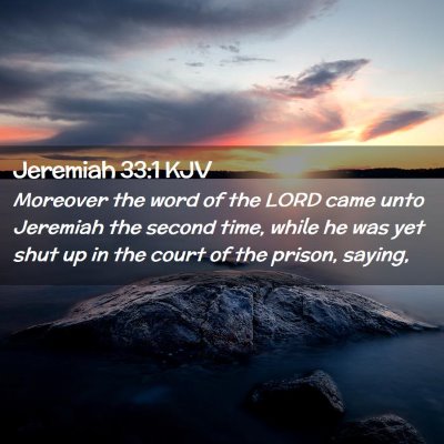 Jeremiah 33:1 KJV Free Bible Images