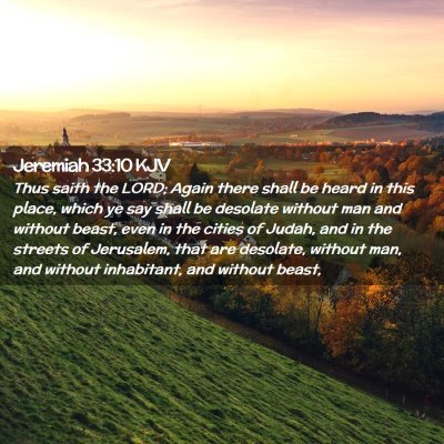 Jeremiah 33:10 KJV Free Bible Images