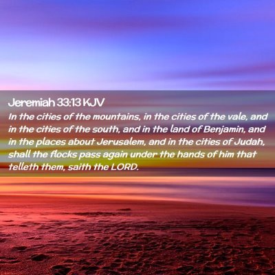 Jeremiah 33:13 KJV Free Bible Images