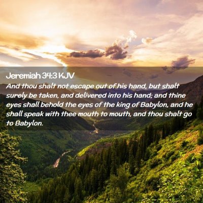 Jeremiah 34:3 KJV Free Bible Images