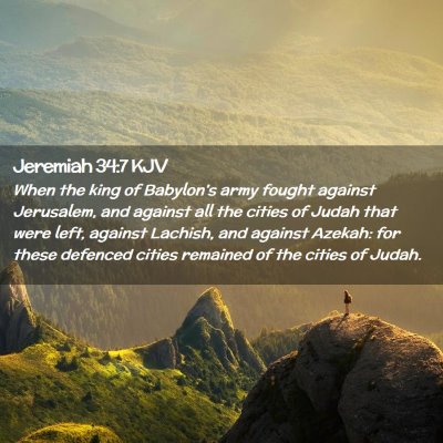 Jeremiah 34:7 KJV Free Bible Images