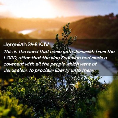 Jeremiah 34:8 KJV Free Bible Images