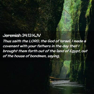 Jeremiah 34:13 KJV Free Bible Images