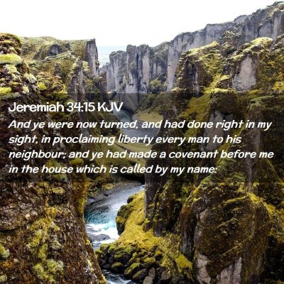 Jeremiah 34:15 KJV Free Bible Images