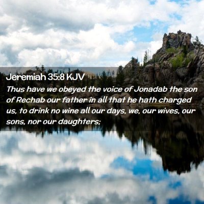 Jeremiah 35:8 KJV Free Bible Images