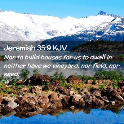 Jeremiah 35:9 KJV Free Bible Images