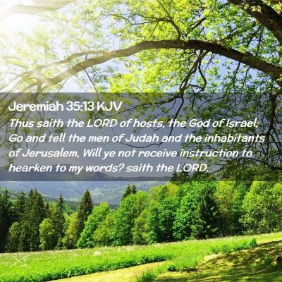 Jeremiah 35:13 KJV Free Bible Images